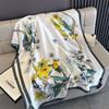 New Women Scarves Spring Summer Autumn Luxury Print Thin Light Satin Scarf Fashion Wrap Shawls 55 Colors Elegant Bandana Poncho