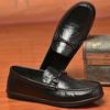 Fashion Genuine Leather Mens Loafers Casual Shoes Comfortable Moccasins Luxury Formal Slip On Flats Driving Shoes for Man Walking Shoes