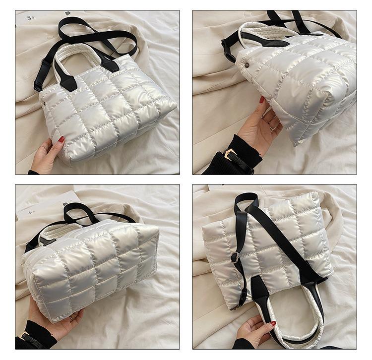 Bavlněná taška Argyle 2025 – Velká kapacita, Všestranná dámská taška přes rameno a crossbody