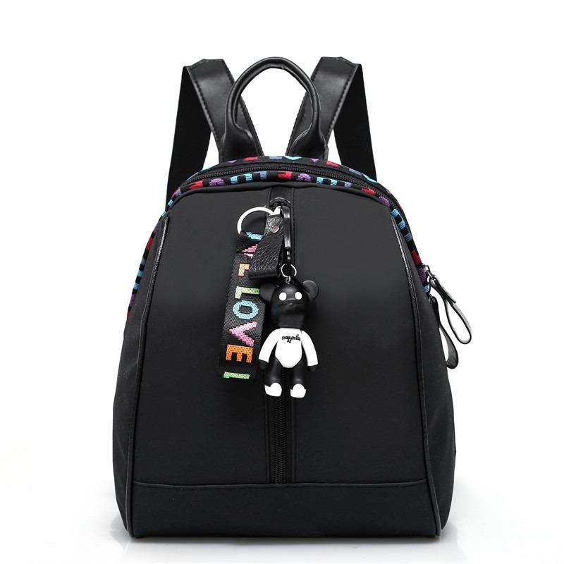 Women's Backpack Spring Women's Bag Tide Versatile Ribbon Solid Color Double Back Schoolbag Tide