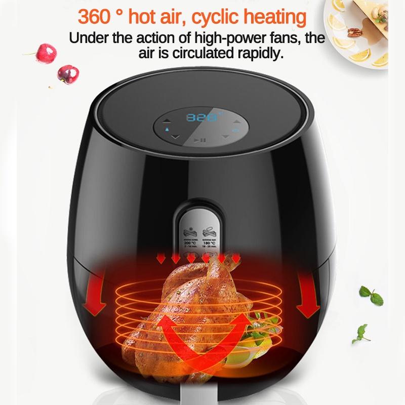 3.6L 1400W Smart Touch LCD Airfryer Pizza Multi Function Smart Fryer for Fries Air Fryer Oil Free Health Fryer Cooker