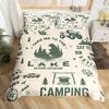 Copripiumino Avventura Copripiumino Leggero con 2 Federe Ispirazione Avventura Montagna Oceano Set Biancheria da Letto Senza Piumino