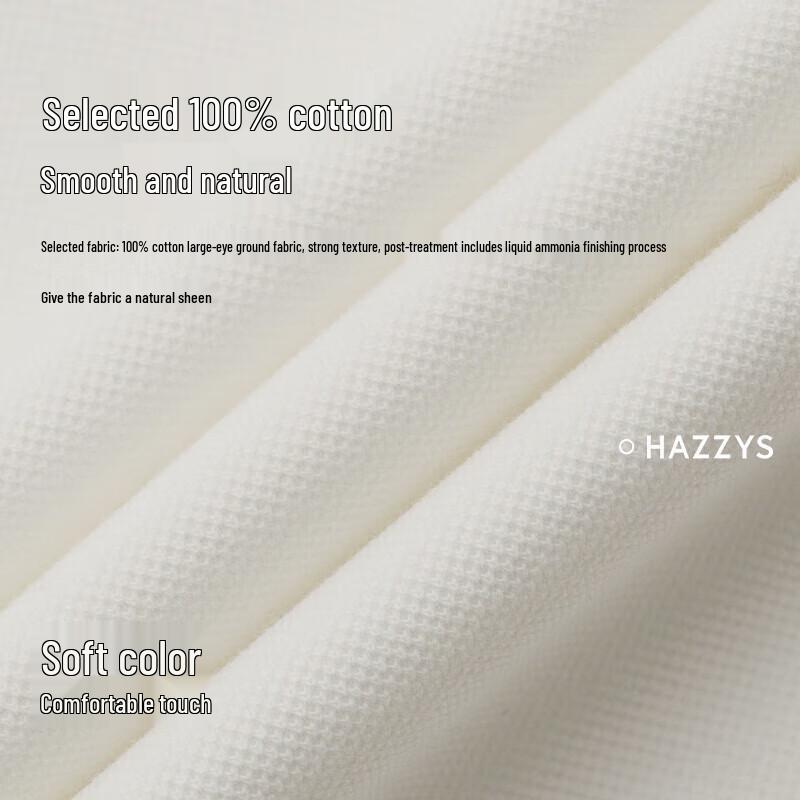 HAZZYS Women's 2025 Summer Contrast Short Sleeve Polo Shirt