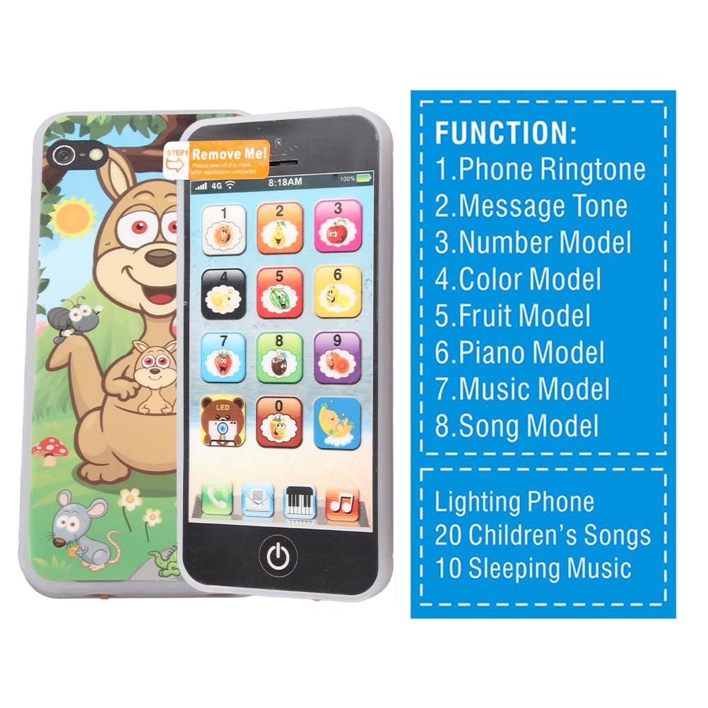 Kinder Telefon Spielzeug Wiederaufladbare Spielen Mobile Handy mit Touchscreen Lichter Musik Kinder Baby