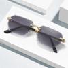 Frameless Rimless Sunglasses Square Driving Eyewear Retro Men Sunglasses  Female