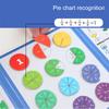 Magnetisches Bruchlernspielzeug für Kinder - Dreifach faltbare pädagogische Mathe-Scheibe mit visuellen Teilungspuzzles