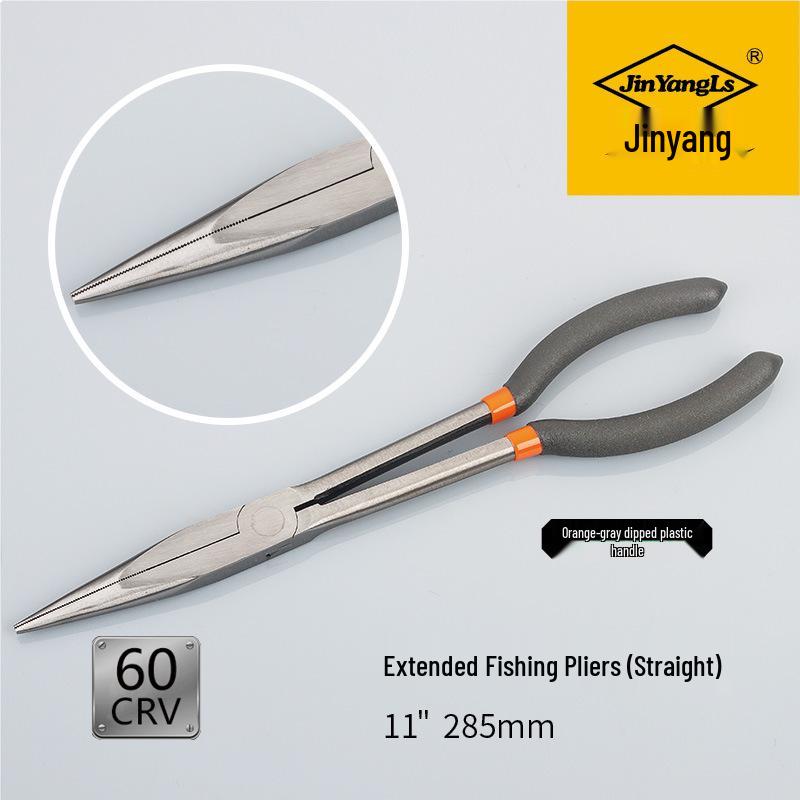 Jinyang Double Joint Super Long Needle-Nose Fishing Pliers, 11" & 13"
