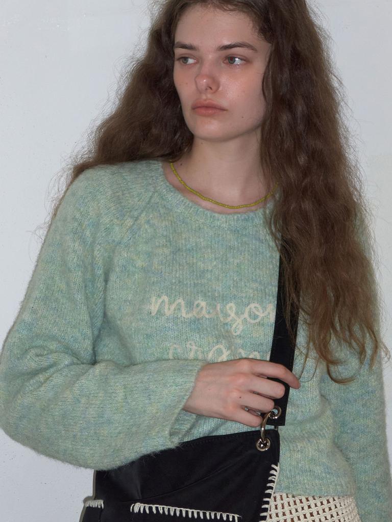 Mejongkeulem Gelato Lettering Knit _ Apple Mint