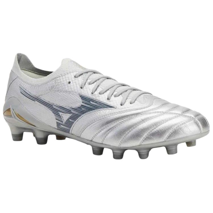 Mizuno Morelia Neo 4 Cushioned Slip Resistant Abrasion Resistant Soccer Shoes Men's Silver Mizuno P1GA254204