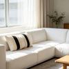 2Pcs Farmhouses Throw Pillow Cover Set, Patchwork Polyester Rectangular Shape With Fringe, 30 X 50 Cm Lumbar Cushion Covers for Home Decors