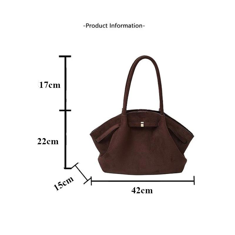 

Fashi Solid Casual Luxury Leather Ladies Tote Bags High Quality Versatile Shoulder Bag for Women Simple Commute Top-Handle Bag 42x22x15cm кавовий