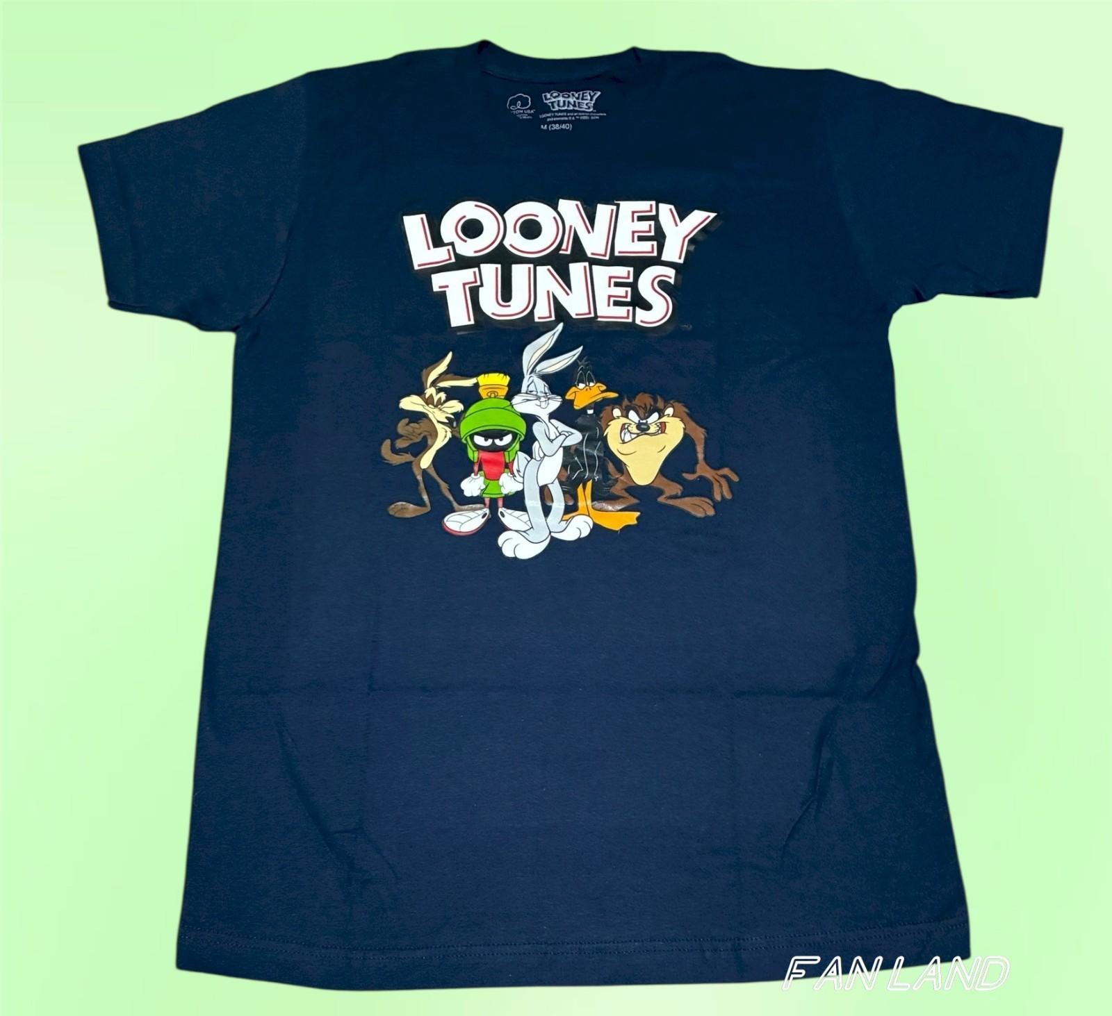 New Looney Tunes Bugs Bunny Cast Squad Navy Mens T-Shirt S