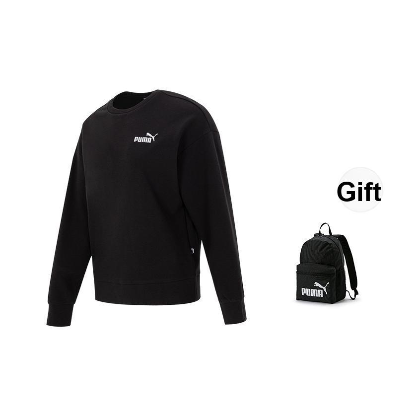 Puma Classics FW23 Brand Logo Printed Casual Pullover Sweatshirt Unisex Sweatshirt Black 678444-01