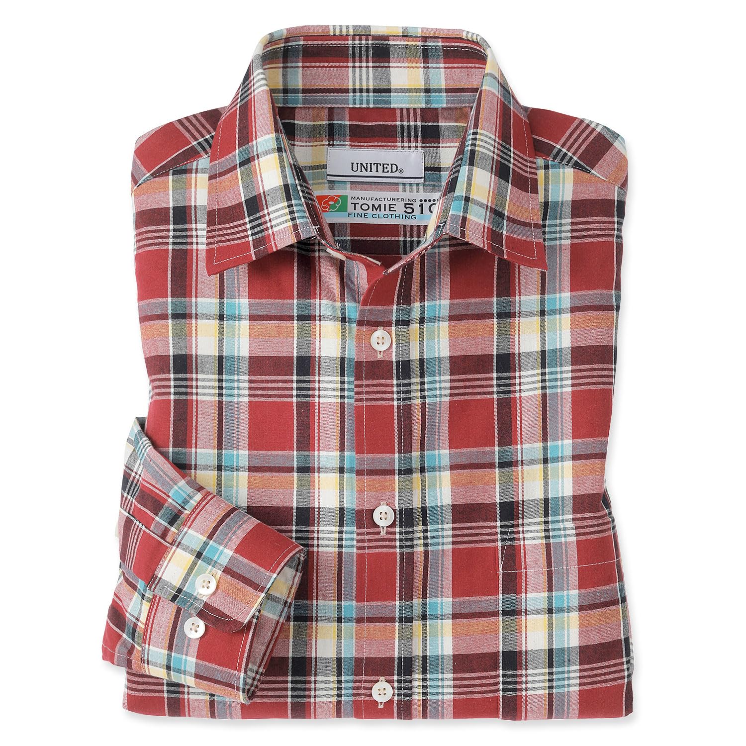 

made in Tomie rose [UNITED] Long-sleeved shirt, Japan, Kobo, men s (LL, madras)