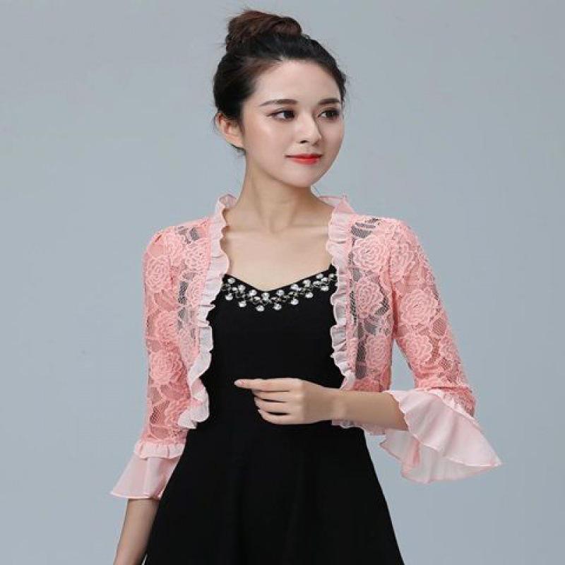 Bolero Cardigan in Pizzo Slim Fit – Protezione Solare Estiva da Donna Design Traforato