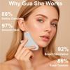 2Pcs Stainless Steel Gua Sha Tool & Lymphatic Drainage Face Brush Set Guasha Scraping Chin Sculpting Tool Face Skin Care Tools