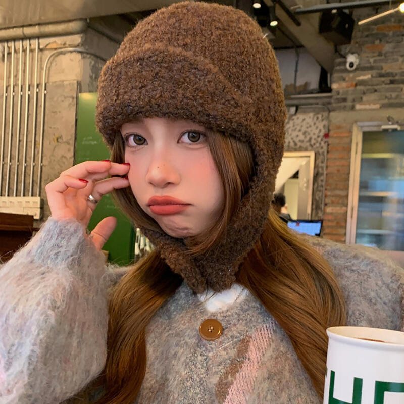 New Trooper Buckle Bonnet Hat Brown BROWN