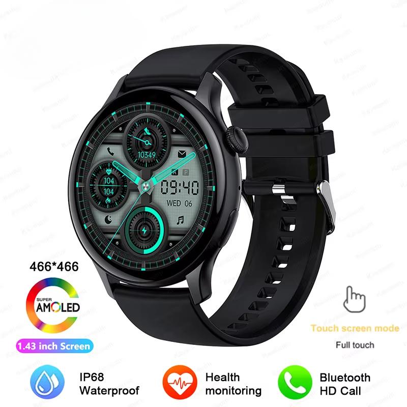 2025 New NFC GPS Smart Watch Women AMOLED Always On Display BT Call Heart Rate Blood Pressure Fitness Track Smartwatch 66*466 HD Screen