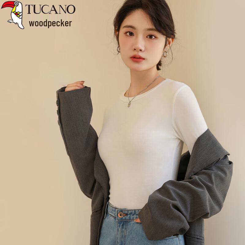 

Женский базовый лонгслив с круглым вырезом Woodpecker 2XL