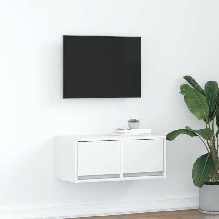 VidaXL TV Cabinet White 60x31x25.5 Cm Engineered Wood, TV Bench, Hi-fi Cabinet, Entertainment Center, TV Buffet, Furniture 861490