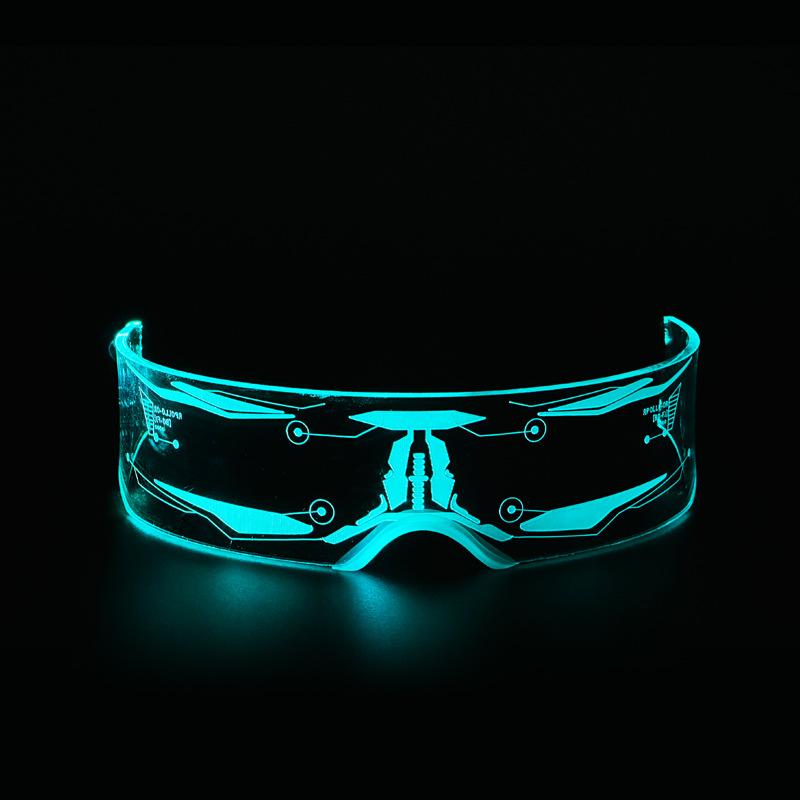 Punk‑Gypsy Tech‑Style LED Glowing Glasses, Flash‑Effect Party Eyewear for Electric‑Music‑Festival KTV Bar Cyberpunk‑Themed Events