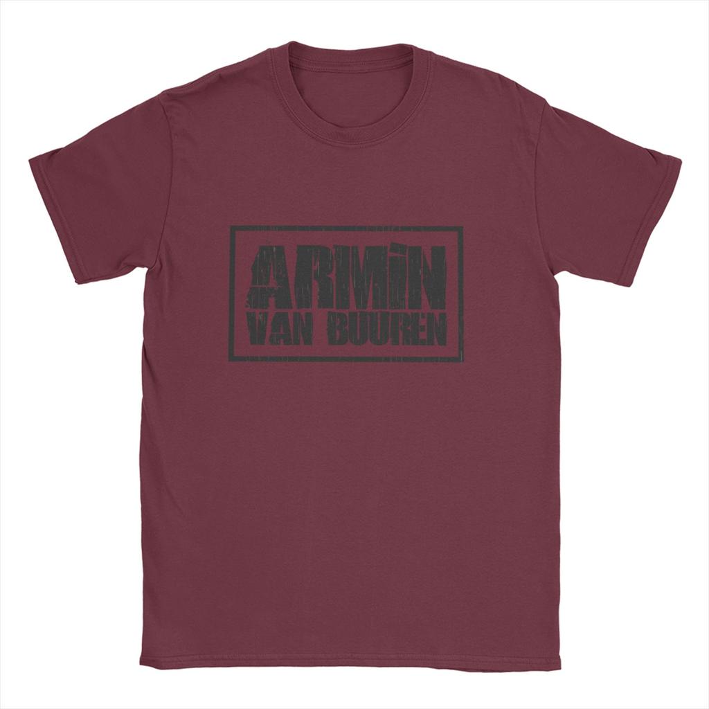 Vintage DJ Armin Van Buuren  TShirt for Men Round Neck Pure Cotton T Shirts  Short Sleeve Tee Shirt Unique Clothing