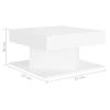 vidaXL Couchtisch Weiß 57x57x30 cm Holzwerkstoff