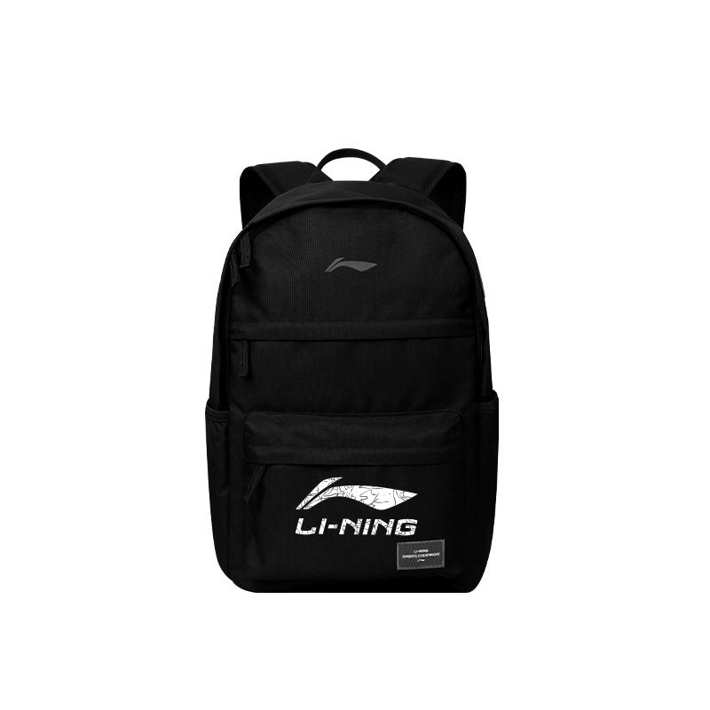 Li Ning Polyester Backpack Unisex Black YBSV039-4A9