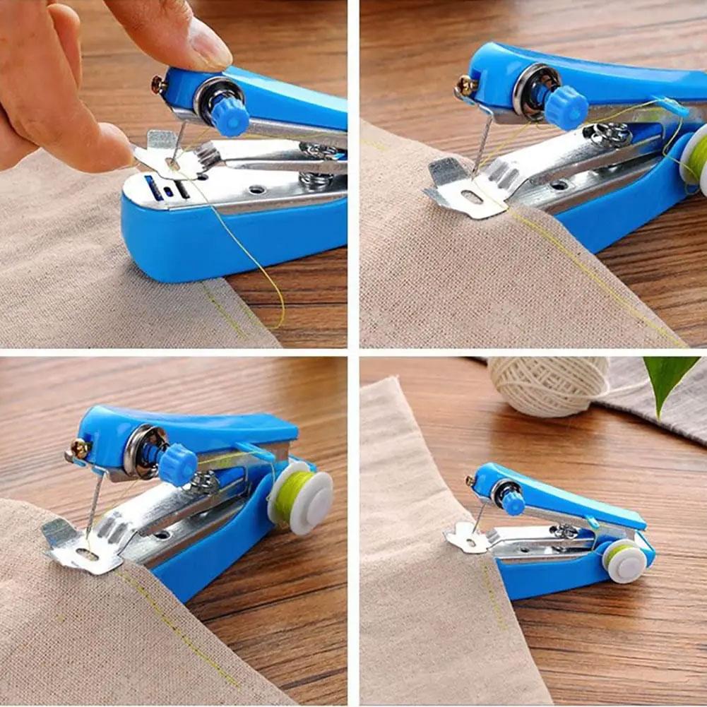 Portable Sewing Machine Small Handheld Multifunction Household Simple Needlework Manual Cutting Machine Repair Clothing Fabrics