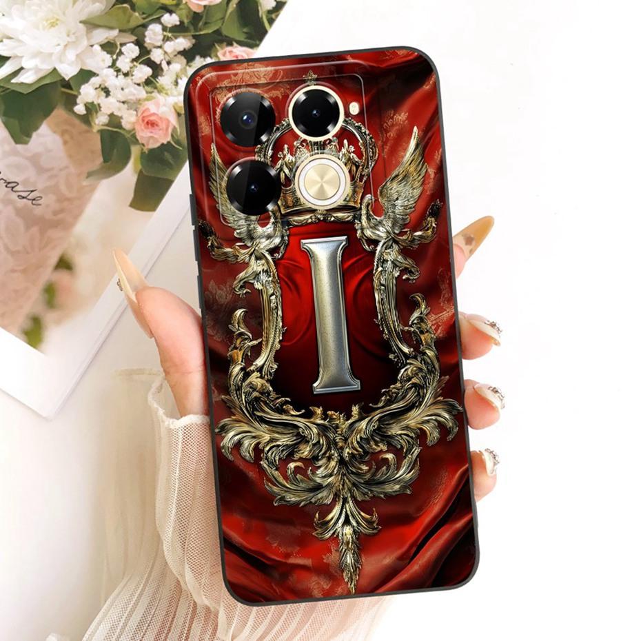 Fashion Crown Letter Couple Phone Case For Infinix Note 40 Pro Plus 5G 4G Note40 40Pro 40Pro+ Soft Silicone Cases Covers Bumpers