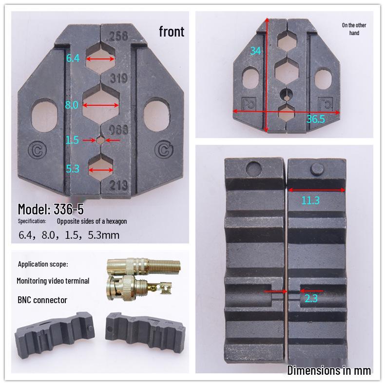 Shangjiang Terminal Crimping Tool Set - Cold Press, Wire & Tightening Pliers with Crimping Die Heads