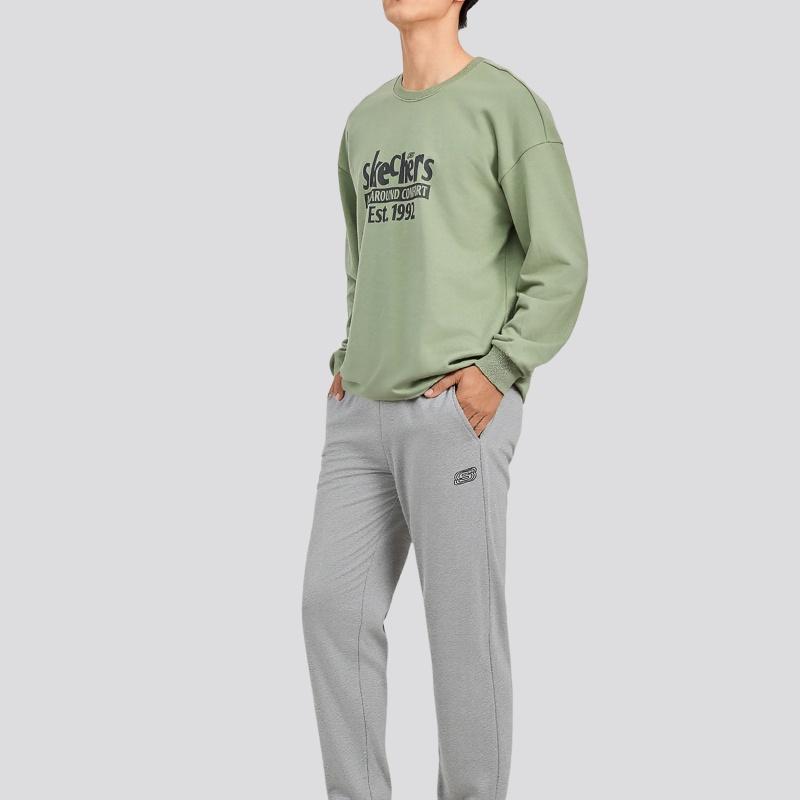 Skechers Warm Breathable Elastic Knit Sports Pants Men bottoms L425M080-004F