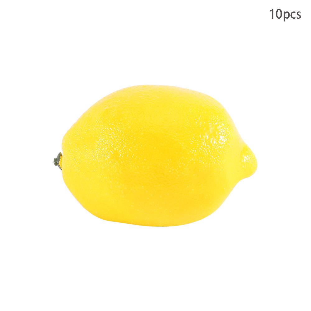 Christmas 6/10PCS Lifelike Wedding Home Artificial Lemon Simulation Fake Fruit Decoration