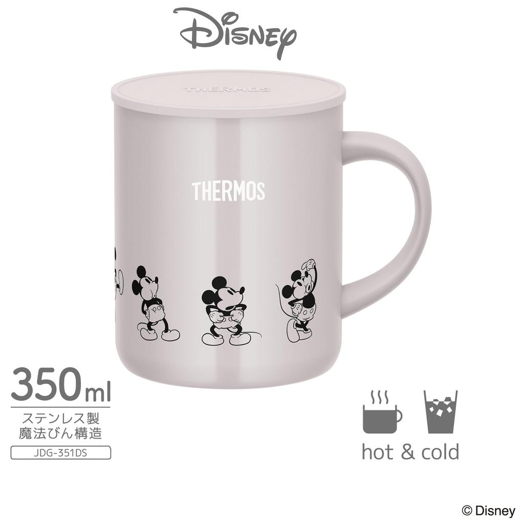 Thermos Vacuum Insulated Disney Mickey White WBE Mug, 350ml, Mouse, Beige, JDG-351DS