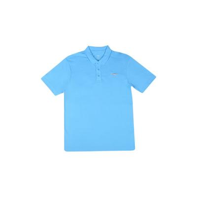 Enkel logo brodert sports casual kortermet t-skjorte for menn Himmelsblå YPLT033-3