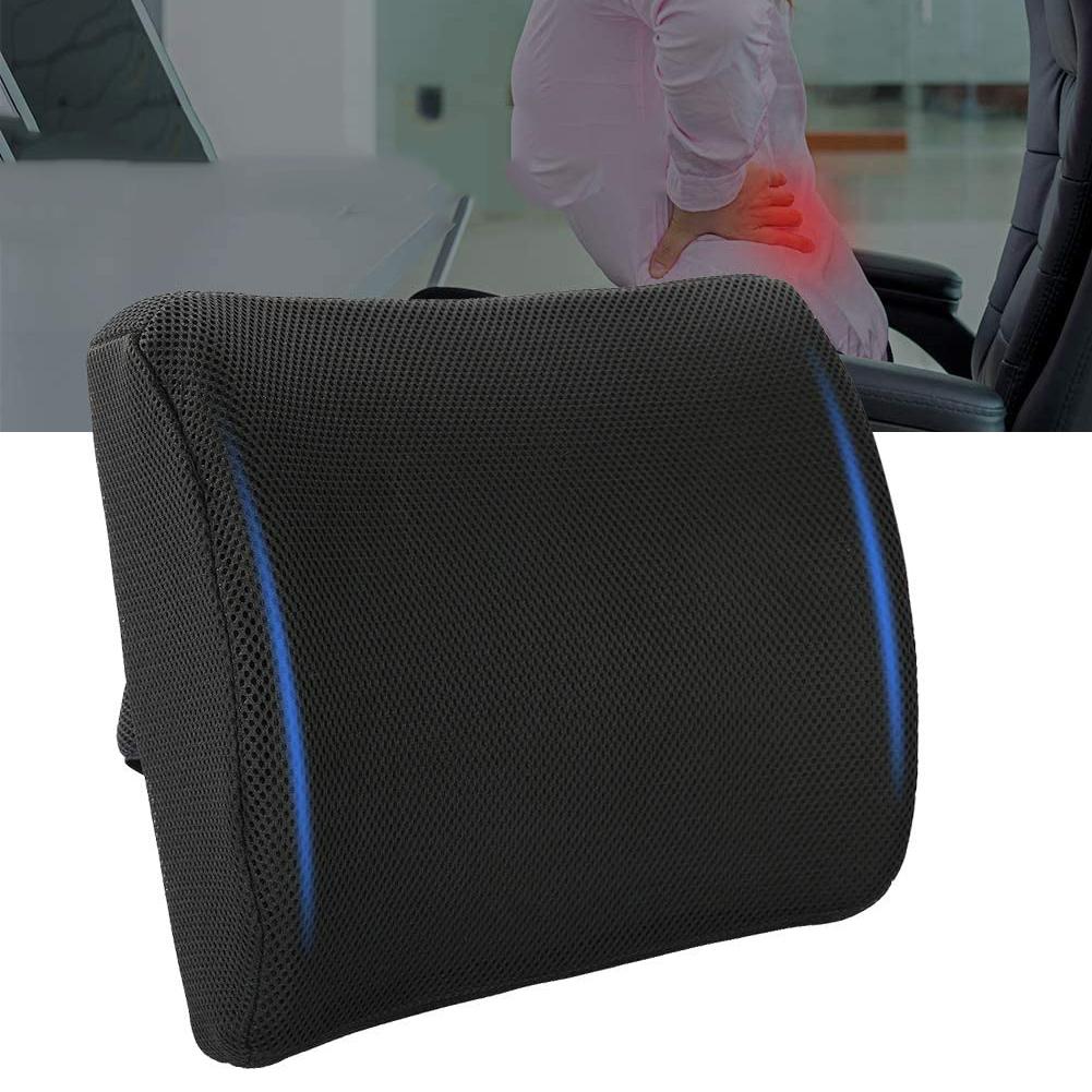 Black Back Pillow Rebound Memory Foam Pillow Car Chair Back Seat Rest Cushion