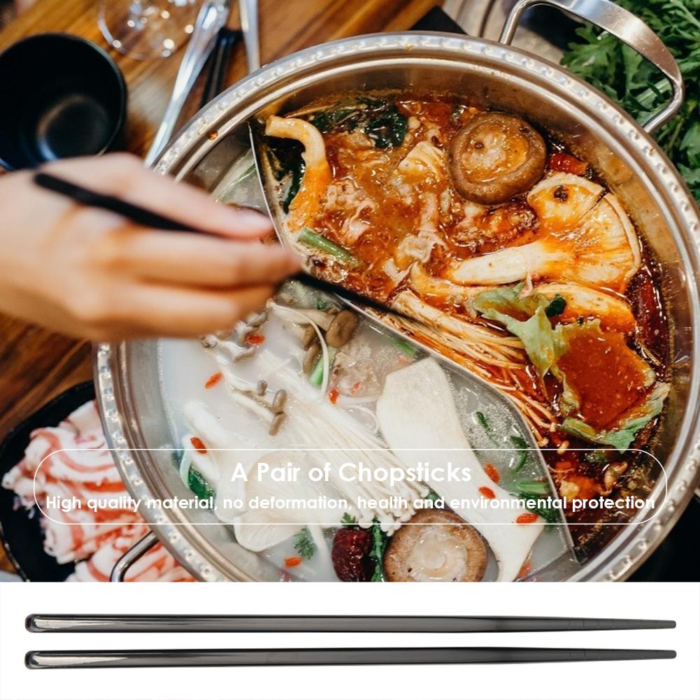 Stainless Steel Reusable Chopsticks Portable Colorful Environmental Protection Food Sticks Anti-skid  Kitchen Tableware Dishware