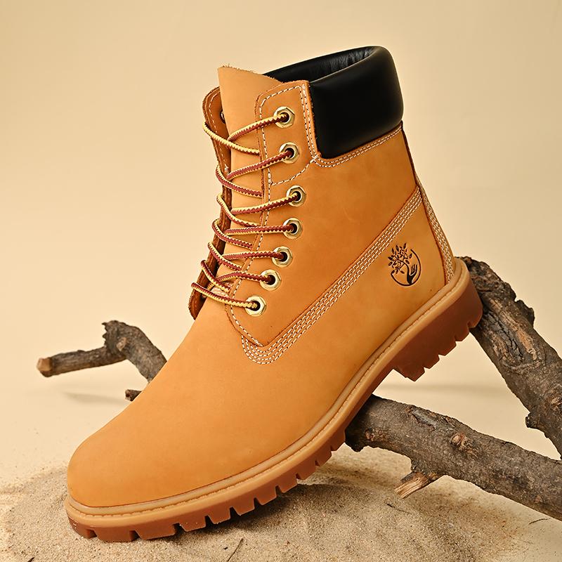 Boots Women High Top Boots High Quality Women Leather Shoes Fashion Outdoor Sneakers Men Lace Up Non-Slip Ankle Boots For Couple