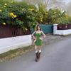 Island vacation wear French retro texture green lace-up jacquard suspender tube top dress short skirt women's summer