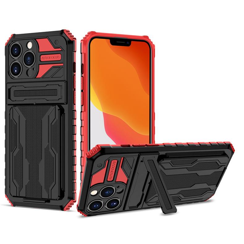 Applicable To Apple 15 Mobile Phone Case King Kong Card Bag 16 Promax Anti-fall Full-inclusive IPhone 14 Protective Case 13