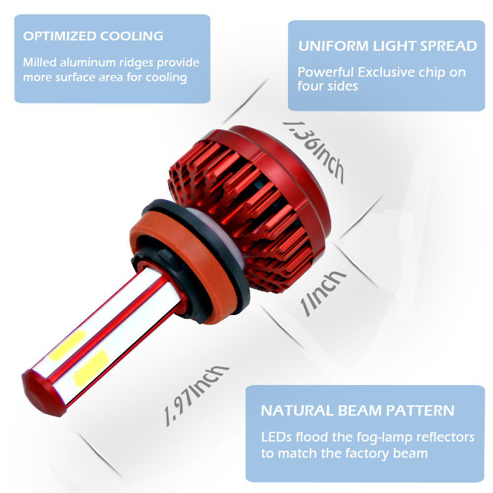 2pcs Car LED Headlight Kit HB4 H7 HB3 H4 9003 HB2 H11 300W 6000K Bright Fog Bulbs Lamp R7 15000LM