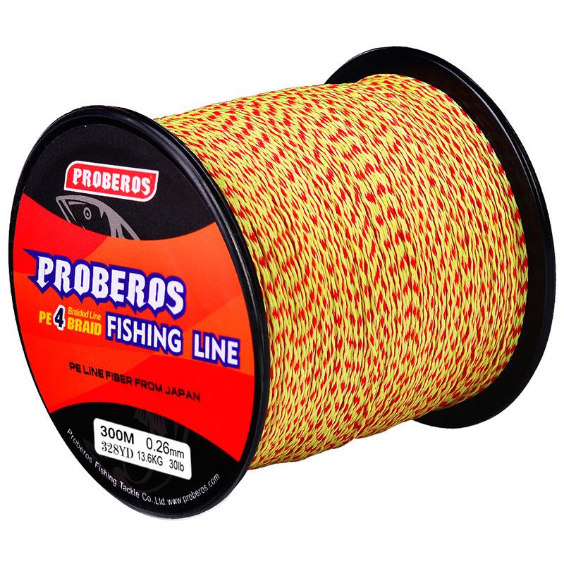 Original Silk 4 Woven 300 Meter Angelschnur PE Woven Strong Horse Mehrfarbige Schnur, Felsangeln und Meeresangeln Mehrfarbige Schnur