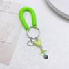 Colorful Cellphone Charm Retractable Spring Coil Keychain Stretch Cord Phone Chain Bag Pendant Convenient Accessory