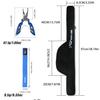 Baitcasting Fishing Combo-1.8MFishing Rod and Metal Spool Baitcast Reel Fishing Bag Pliers Line 2 Rod Straps Fishing Tackle Tool