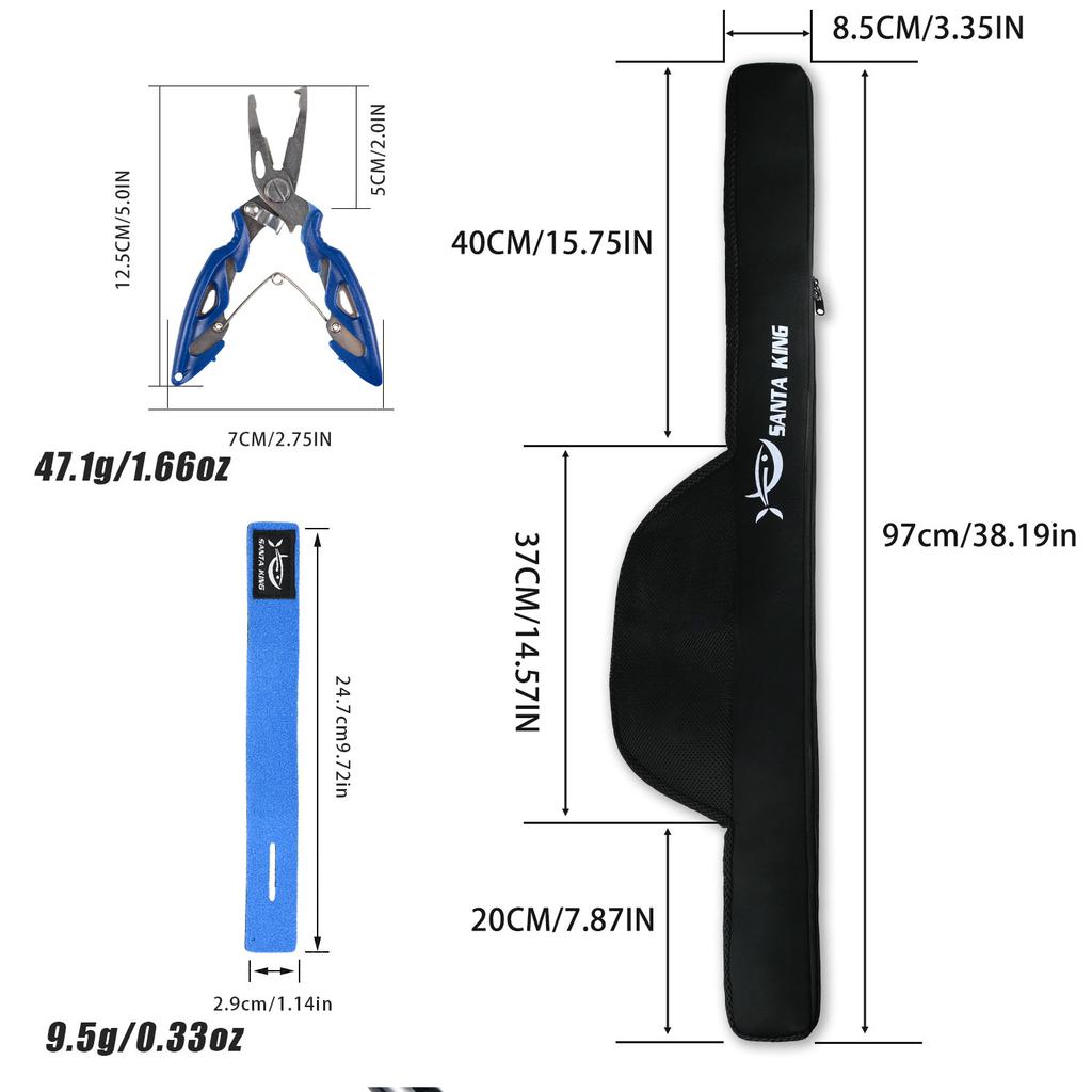 Baitcasting Fishing Combo-1.8MFishing Rod and Metal Spool Baitcast Reel Fishing Bag Pliers Line 2 Rod Straps Fishing Tackle Tool