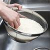 Stainless Steel Fine Mesh Strainer Self-draining Base Vegetable Fruit Washing Kitchen Colander Multi Function Strainer Basket