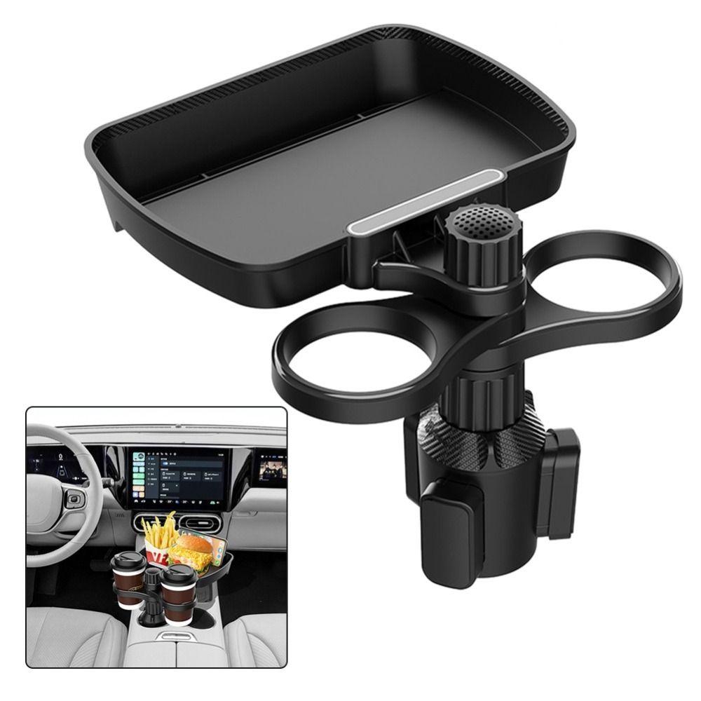 360° Rotation Auto Food Tray Multifunctional Car Seat Cup Holder New Car Dual Cup Holder