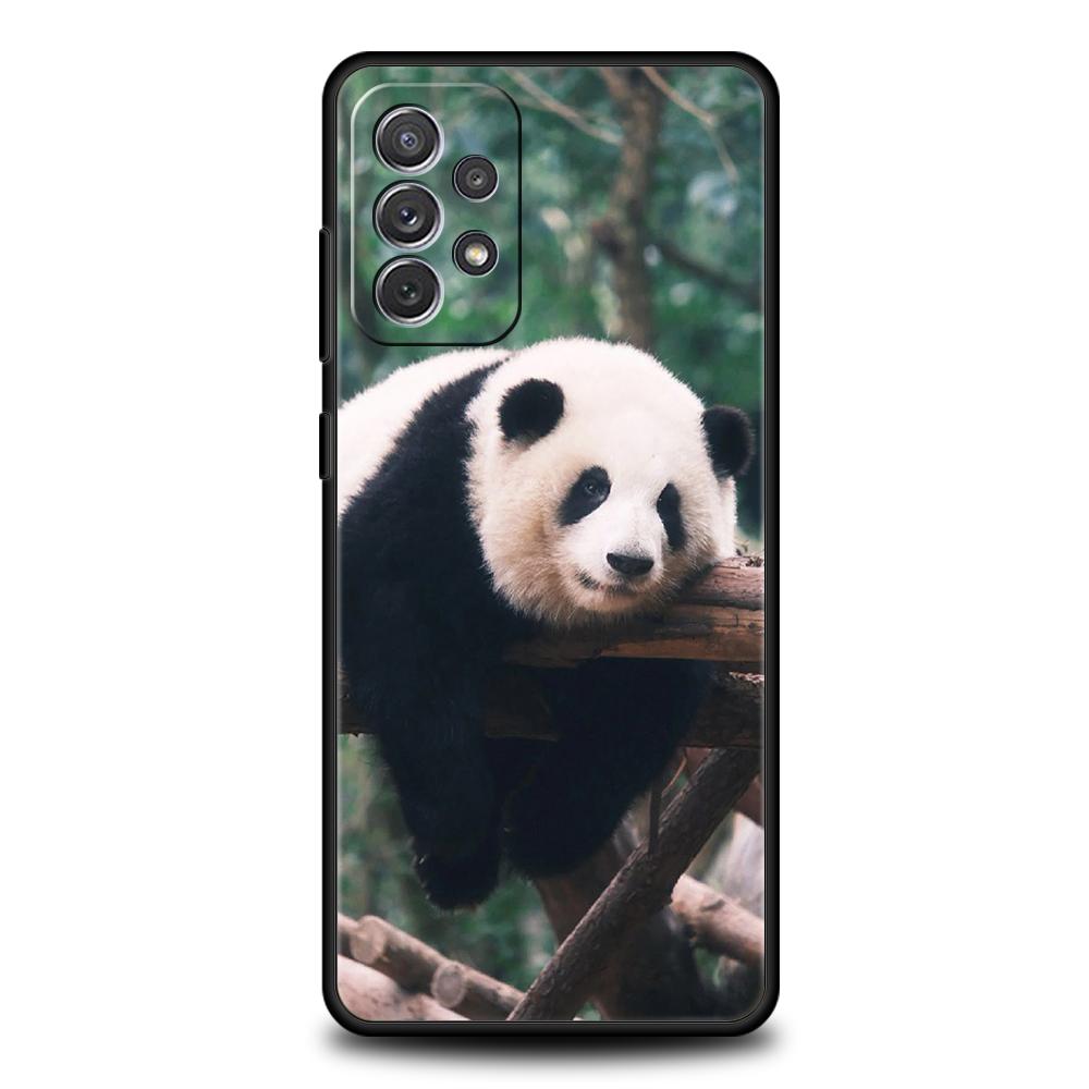 Phone Case For Samsung Galaxy A15 A13 A35 A55 A51 A71 A41 A31 A21S A03S A05 A17 A23 A25 A33 A53 A73 5G A07 4G Cover panda