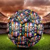 Demon Slayer Print Size 5 Soccer Ball, Standard Match Football for Sports Game and Team Practice, Ideal Gift for Soccer Fans