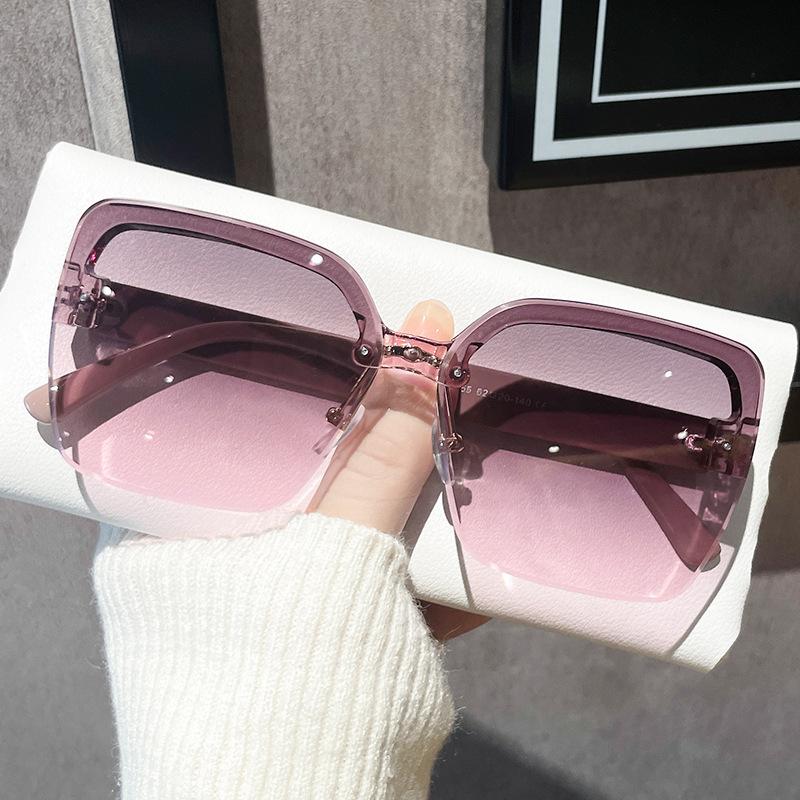New Korean half frame sunglasses for women fashion retro casual style simple elegant DS-8155